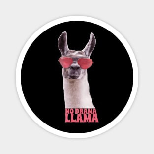 Funny Llama - Llama With Glasses - No Drama Llama Magnet